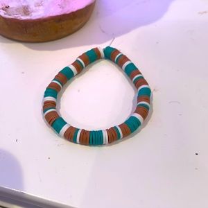 Country Roads clay bead bracelet